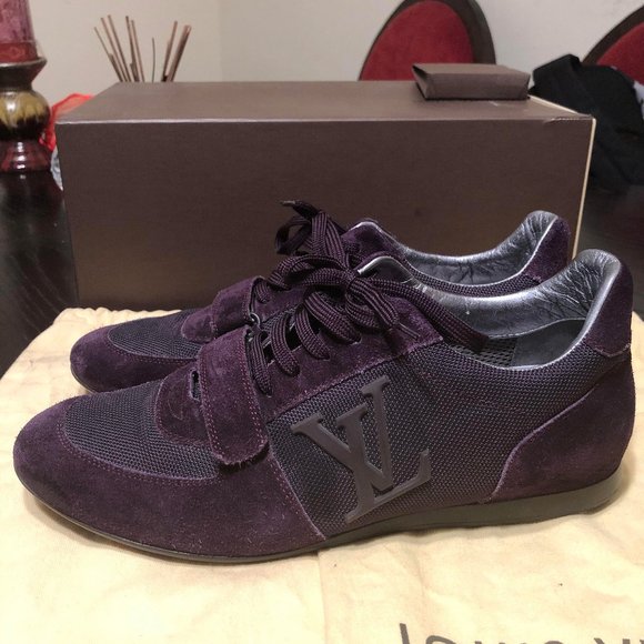 Louis Vuitton Purple Suede Sneakers 